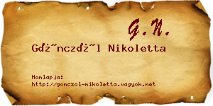 Gönczöl Nikoletta névjegykártya