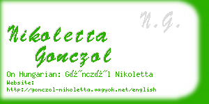 nikoletta gonczol business card