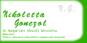 nikoletta gonczol business card